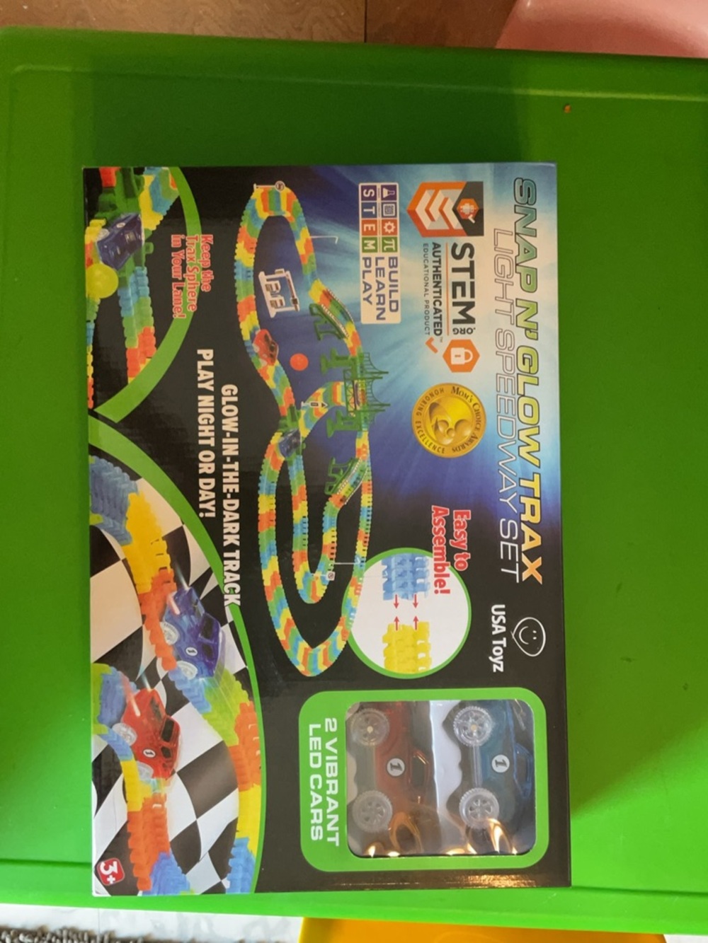 Snap N Glow Trax Light Speed Raceway Set - Glow Multi-Color